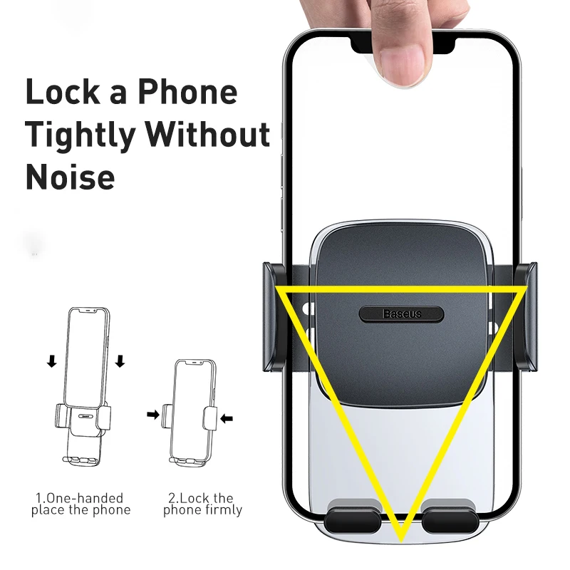 Baseus Car Phone Holder Clamp Air Vent Mount For iPhone Samsung Huawei Mobile Stand Support Vertical And Landscape |