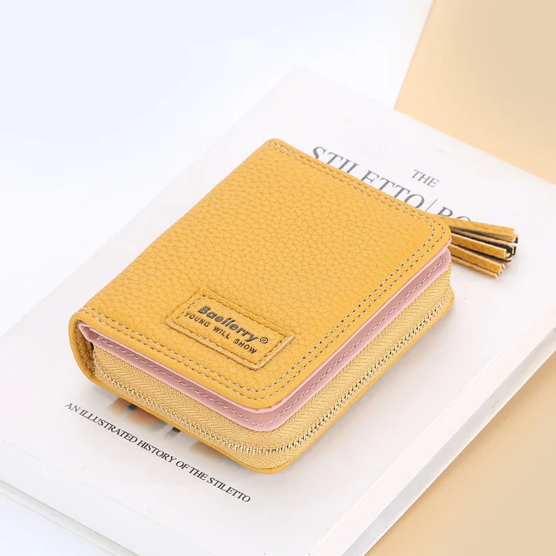

Hasp Zipper Card Wallet Women Ladies Coin Purse 2022 Luxury Card Holder High Quality Organ Tassel Small Wallets Fashion Design