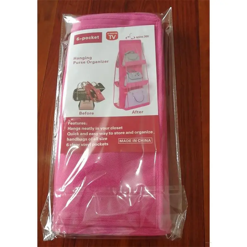 

Double-sided Six-layer Visual Transparent Hanging Bag Non-woven Fabric Hanging Type Bags Organizer