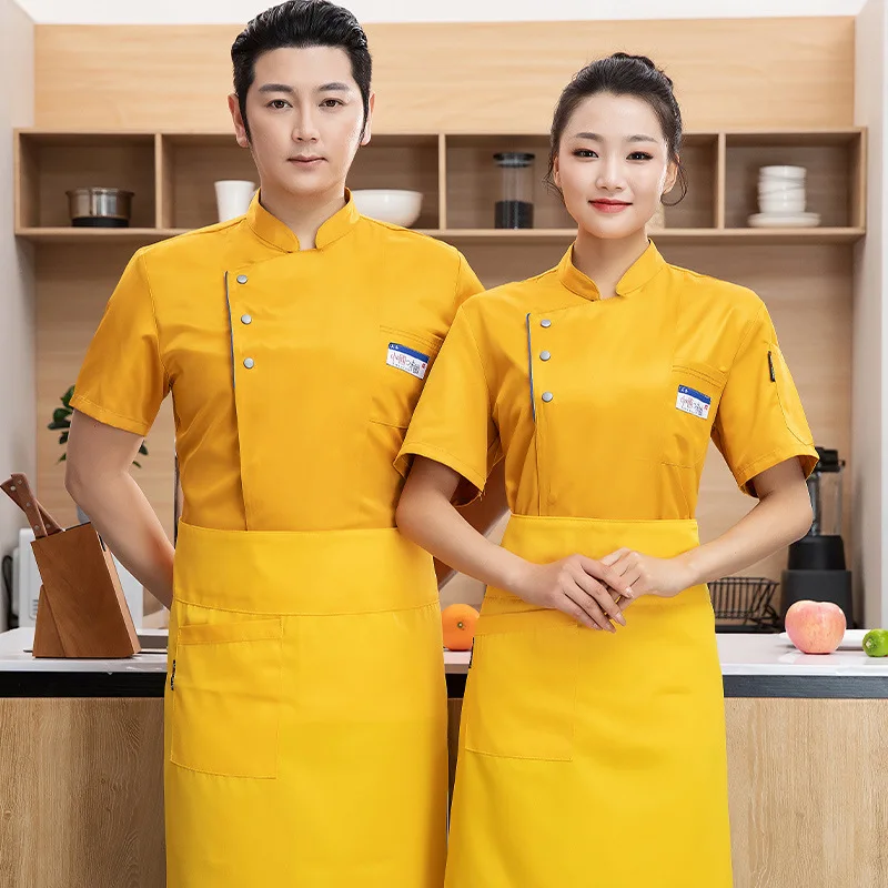 Комбинезон шеф-повара мужской удобная дышащая короткая форма с короткими