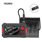 Водонепроницаемая камера-эндоскоп 1080P, двойная камера, промышленная камера с экраном 4,3 дюйма, 8 светодисветодиодный, жесткий кабель, бороскоп для осмотра труб