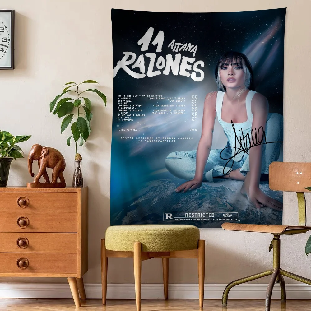 Aitana Ocana Singer Anime Posters Sticky Whitepaper Sticker DIY Room Bar Cafe Kawaii Decor