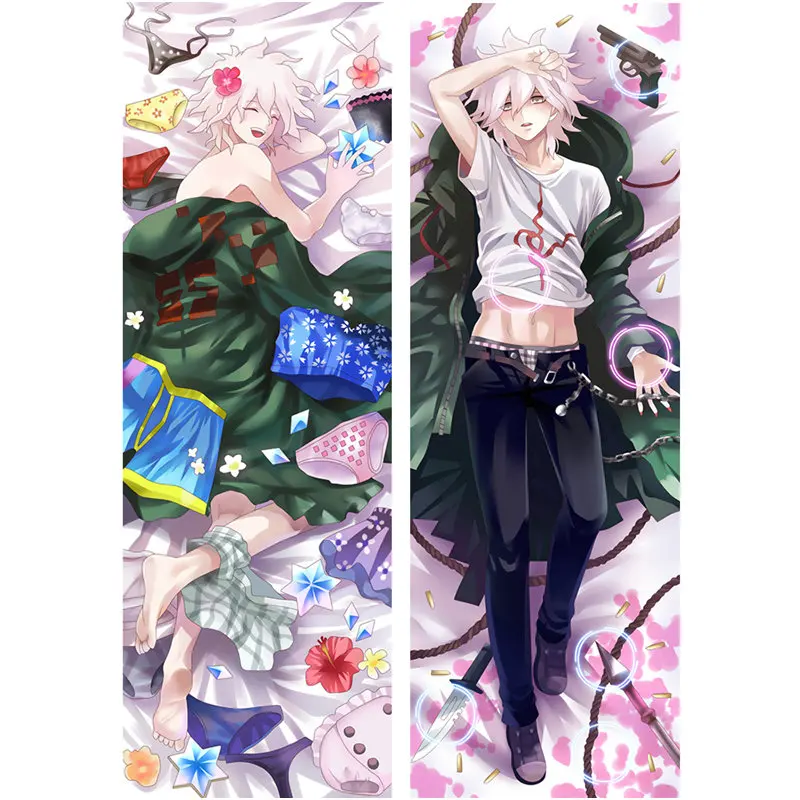 

50x180cm Anime Danganronpa pillow Covers Dakimakura Case Naegi Makoto 3D Printed Double-sided Bedding Hugging Body Pillowcase