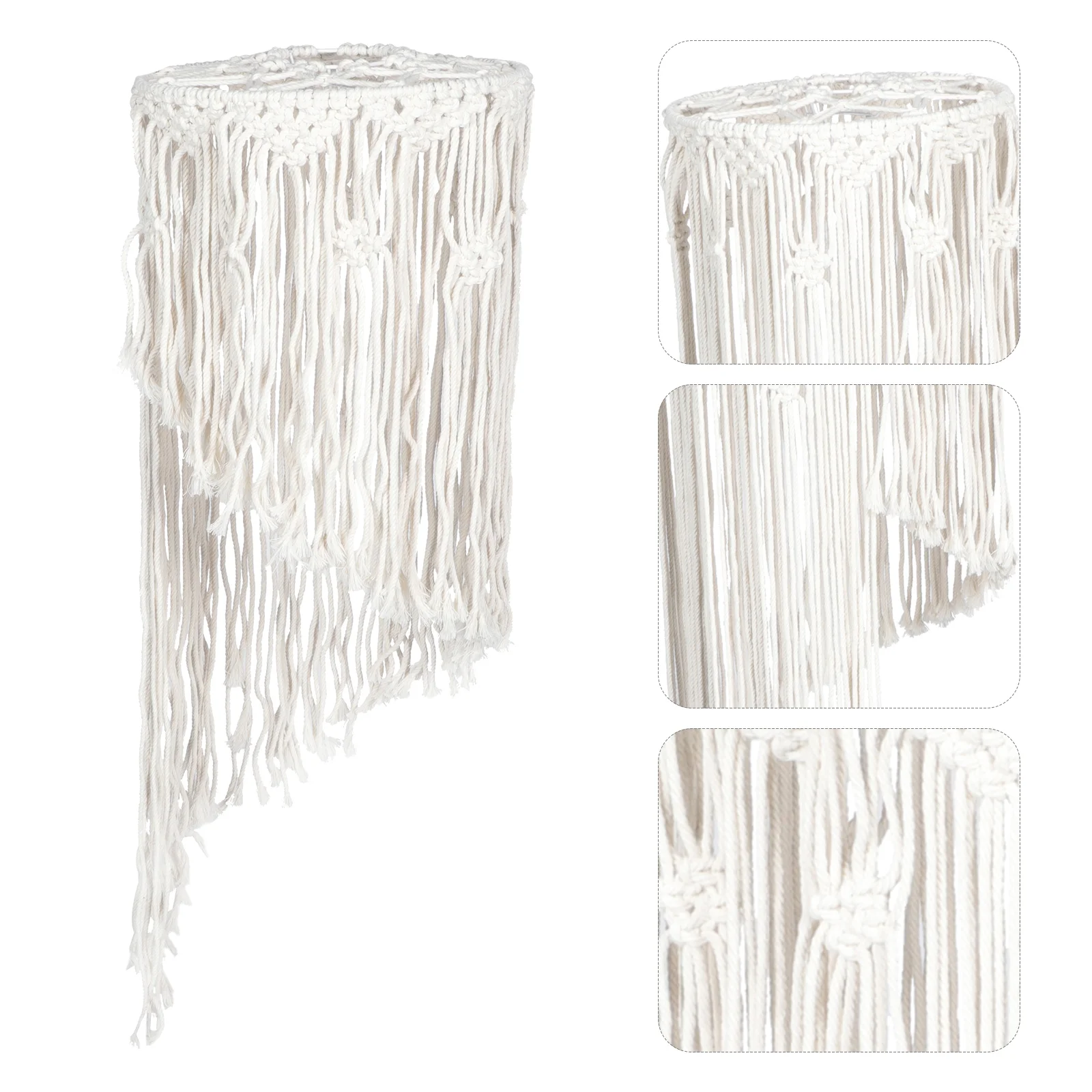 

Hand-woven Lampshade Chandelier Cover Table Top Decor Light Dust Creative Vintage Ceiling
