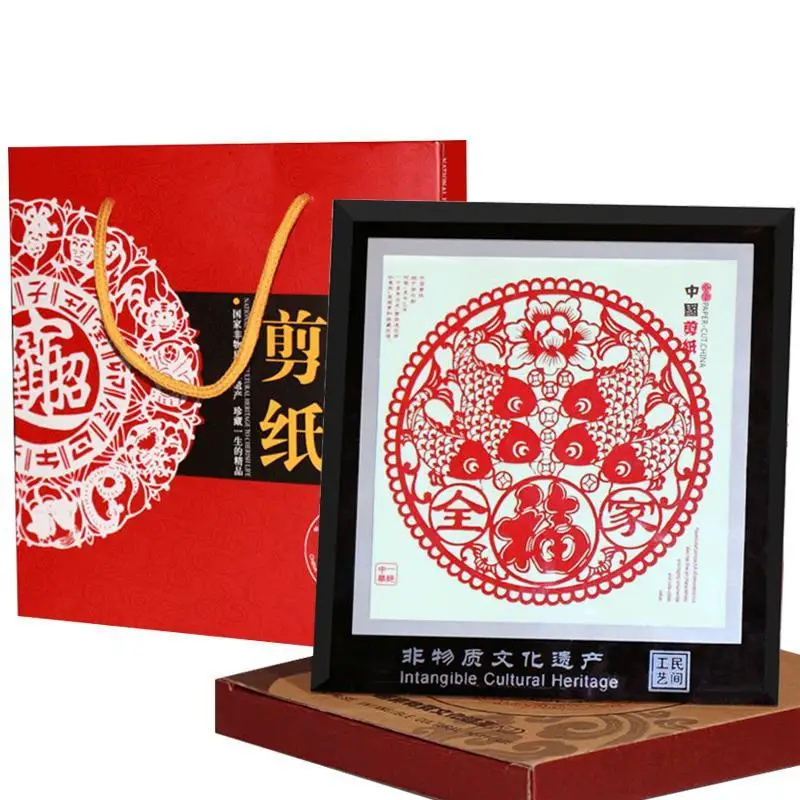 

Chinese style gifts handmade paper-cut window frames paper-cut ornaments gifts Retro style