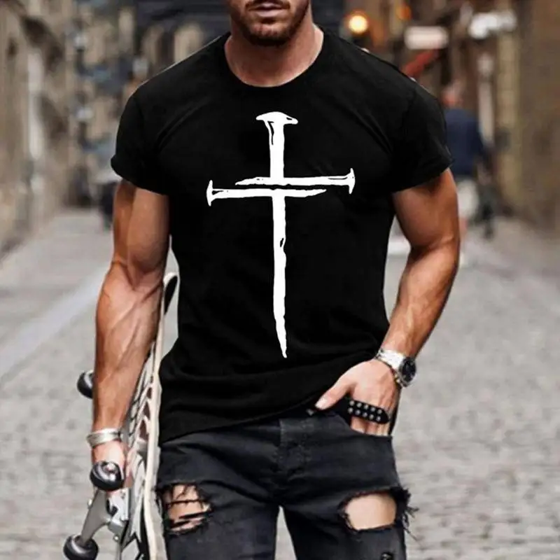

Men's 3D printing round neck casual short-sleeved shirt Spring and summer street fashion 2021 Harajuku comfortable lining shirt