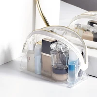 rownyeon wholesale 2021 new fashion custom logo travel pvc clear makeup pouch cosmetic bag with zipper