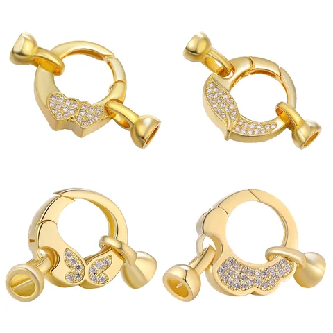 Карабин Juya из меди с цирконом для рукоделия