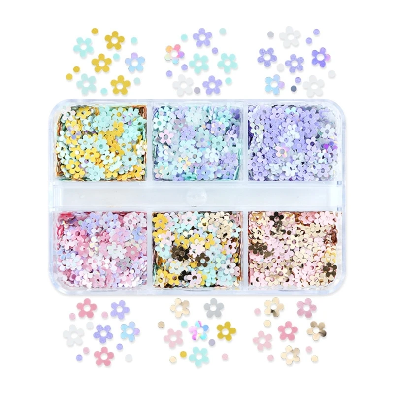 

Colorful Flower Glitter Flakes for Resin Shaker Mold Filler DIY Epoxy Resin Mold Glitter Filling Flower Nail Art Sequins