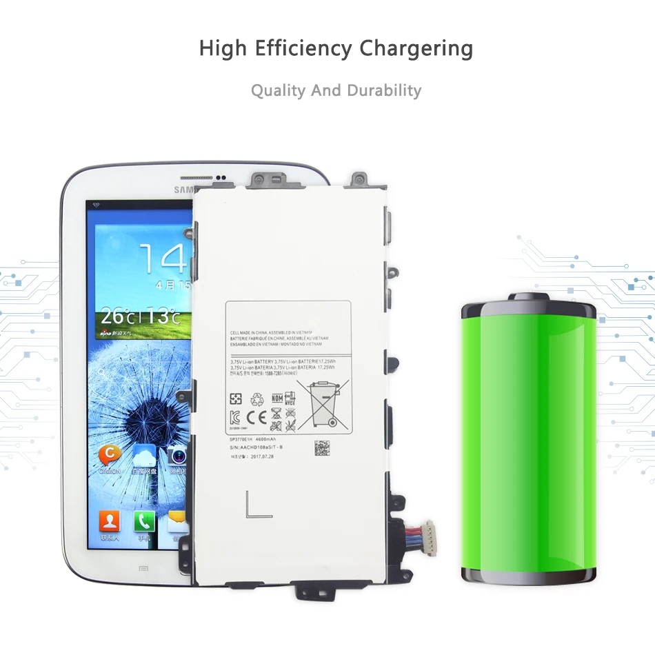 Литий-полимерный аккумулятор для планшета Samsung Galaxy Note 8 0 GT N5100 N5120 N5110 сменный 4600