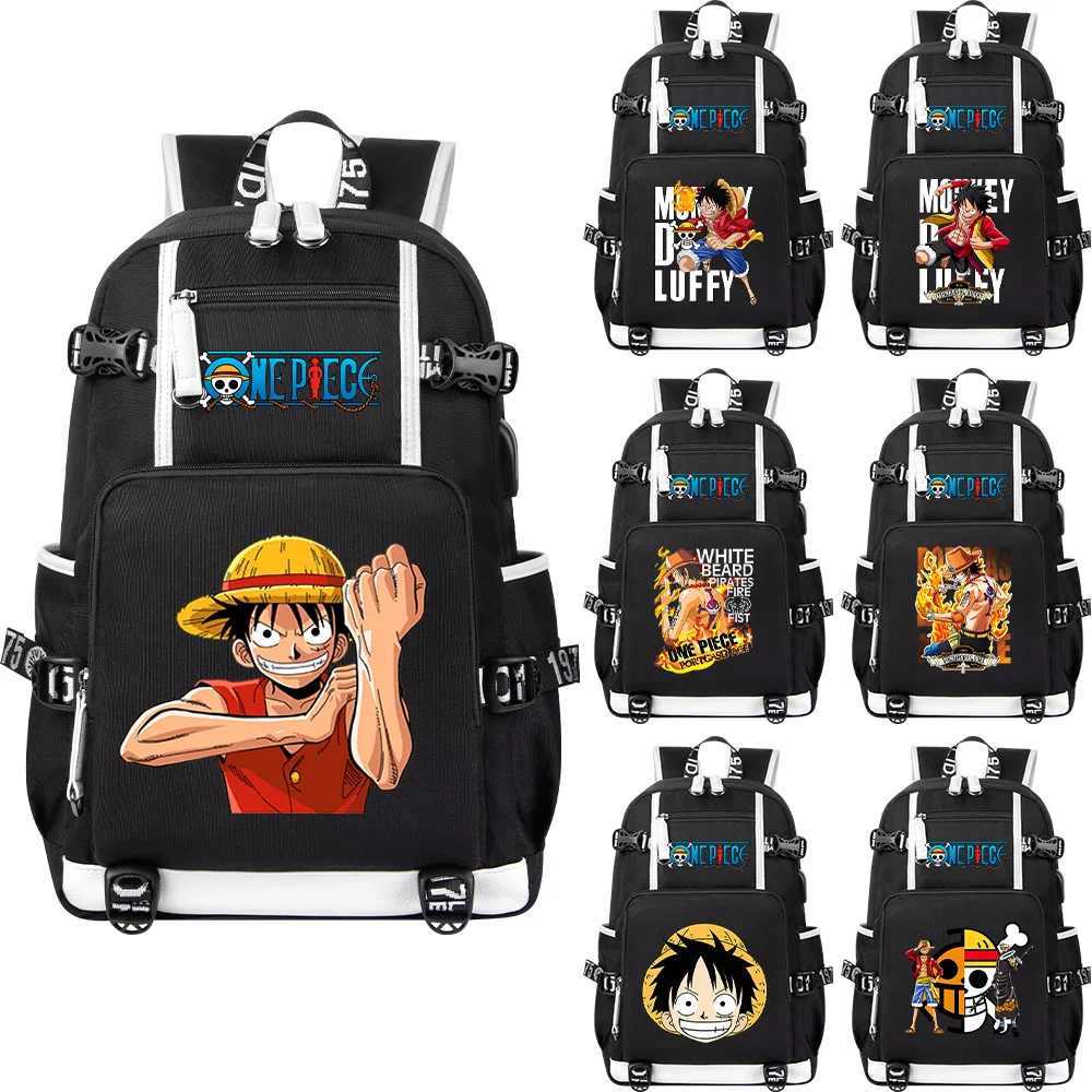 

Anime Backpack Students Japanese Manga Cartoon School Bag with USB Multifunctional Charge Man Teenagers Backpacks Kids Bookbags