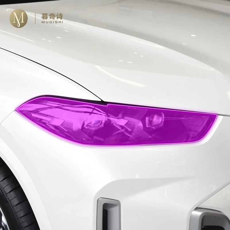 

For BMW G65 X5 2024Car Exterior PPF protective film Headlamp scratch protection TPU transparent film Smoked black refit film PPF