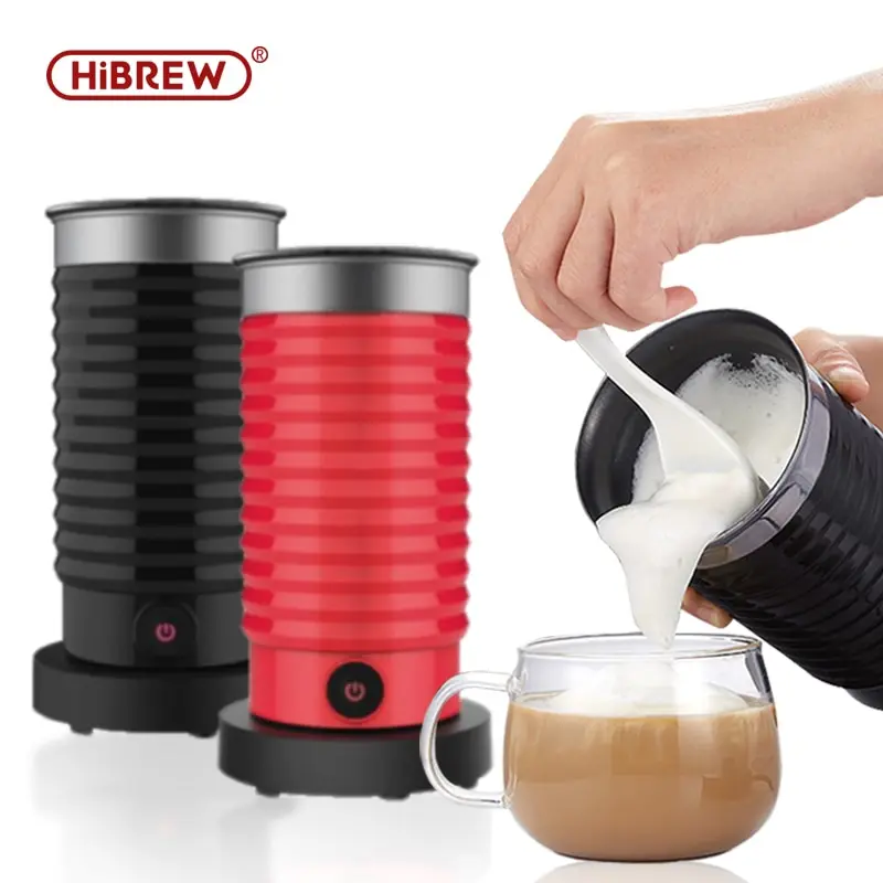 

HiBREW Milchaufschäumer Aufschäumen Foarmer Kalt/Heißer Latte Cappuccino Schokolade voll automatische Milch Wärmer Kühlen Touch