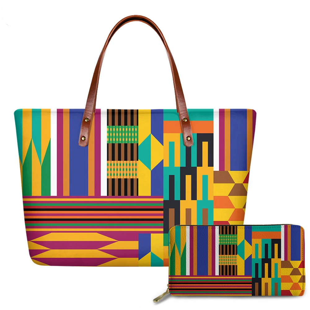 

HOMDOW Brand Design African Tribal Mosaic Pattern Ladies Handbags&Purse Large Shoulder Bags Women Crossbody Bags Sac a main