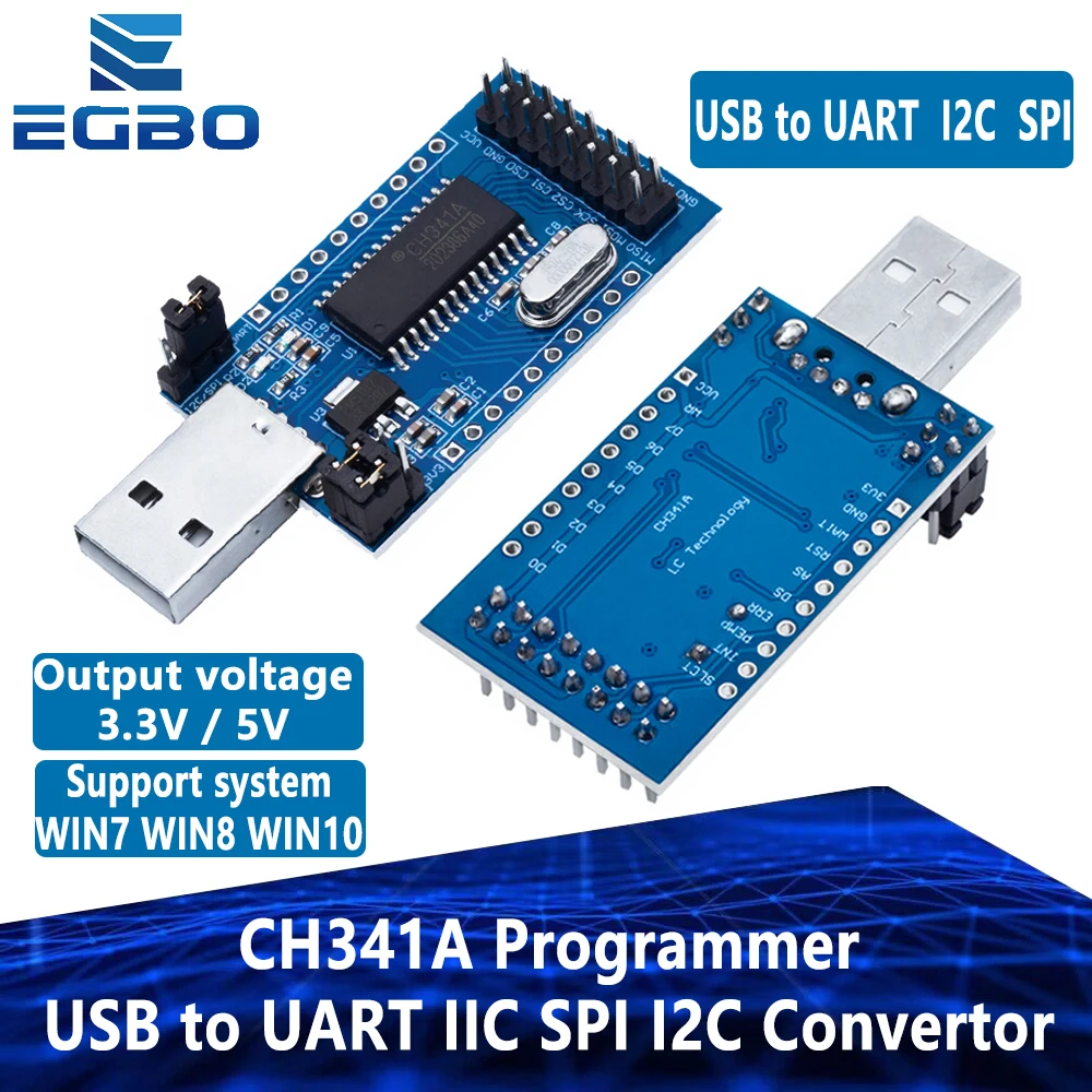 Программатор CH341A с USB на UART IIC SPI I2C конвертер параллельного порта встроенный
