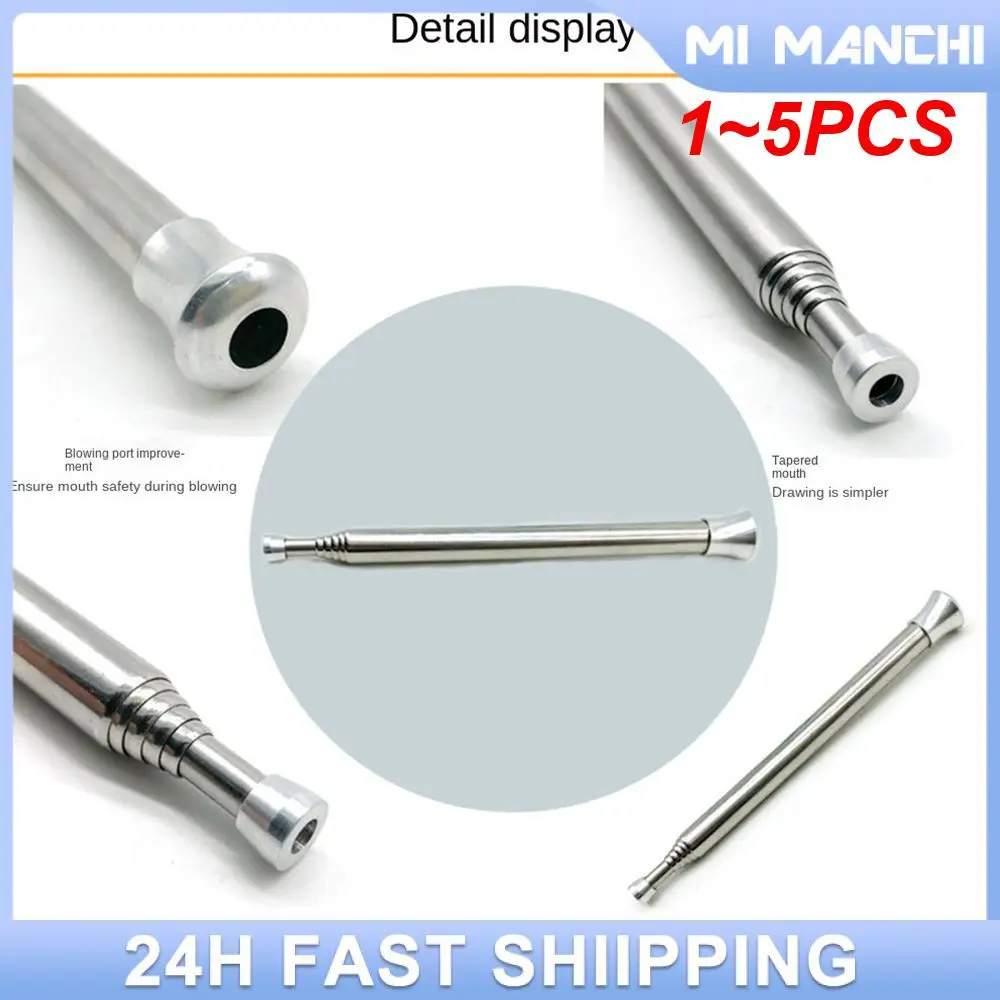 

1~5PCS Outdoor Waterproof Stainless Steel Camping Blowing Fire Stick Camping Equipment Outdoor Blowing Windproof