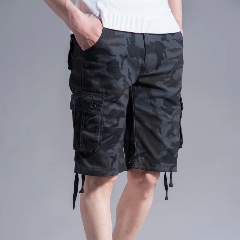 

37Quality Men Military Cargo Shorts Summer Army Green Cotton Shorts Men Loose Multi-Pocket Shorts Fashion Casual Shorts Trousers