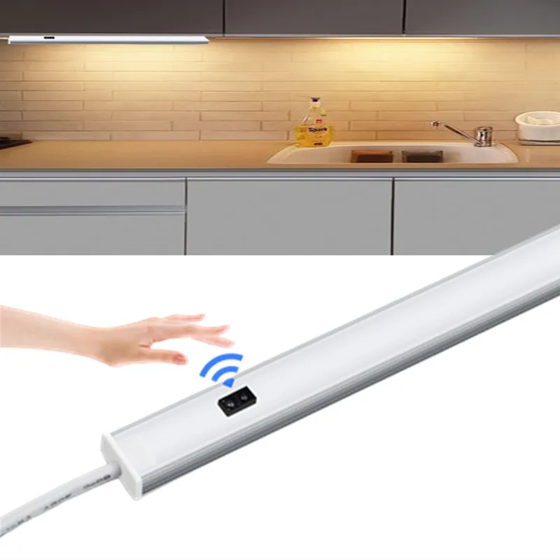 

Closet Cabinet Light for Kitchen Hand Sweep Light LED 12V Wardrobe Lamp 30/40/50cm Motion Sensor Bar Light Bathroom Night Lights