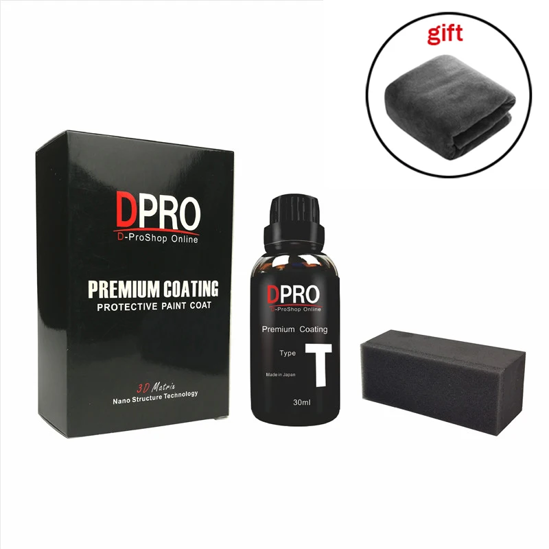 

Керамическое покрытие для автомобиля Dpro, T-образное искусственное средство для защиты автомобиля, жидкое стекло против царапин, гидрофобное Хрустальное покрытие, детали автомобиля
