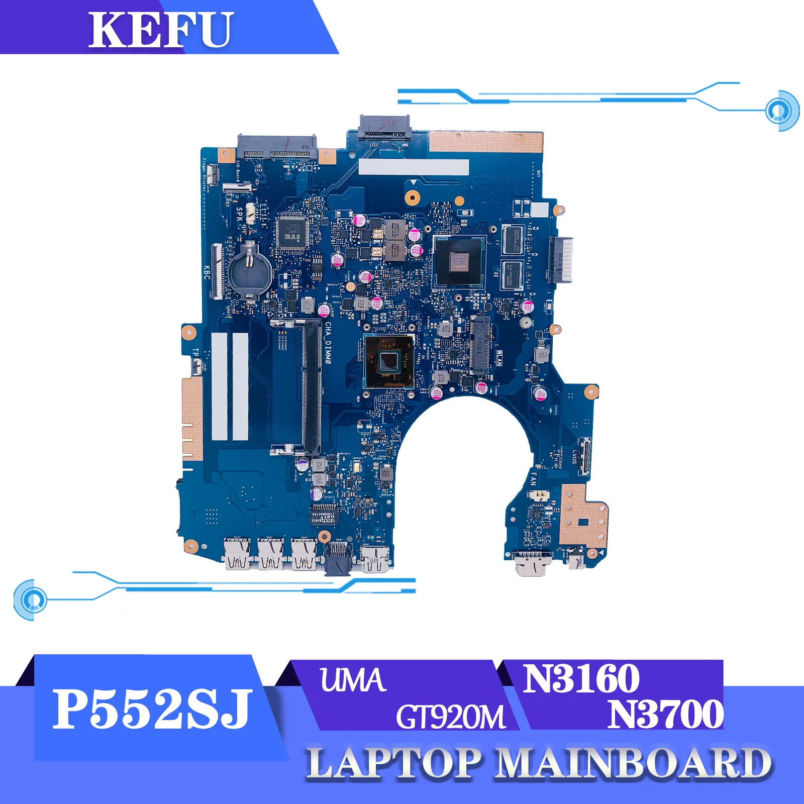 

Mainboard P552SJ For ASUS P552S PX552SJ PE552SA PX552SA P552SA PE552SJ PRO552SA PRO552SJ Laptop Motherboard N3160 N3700