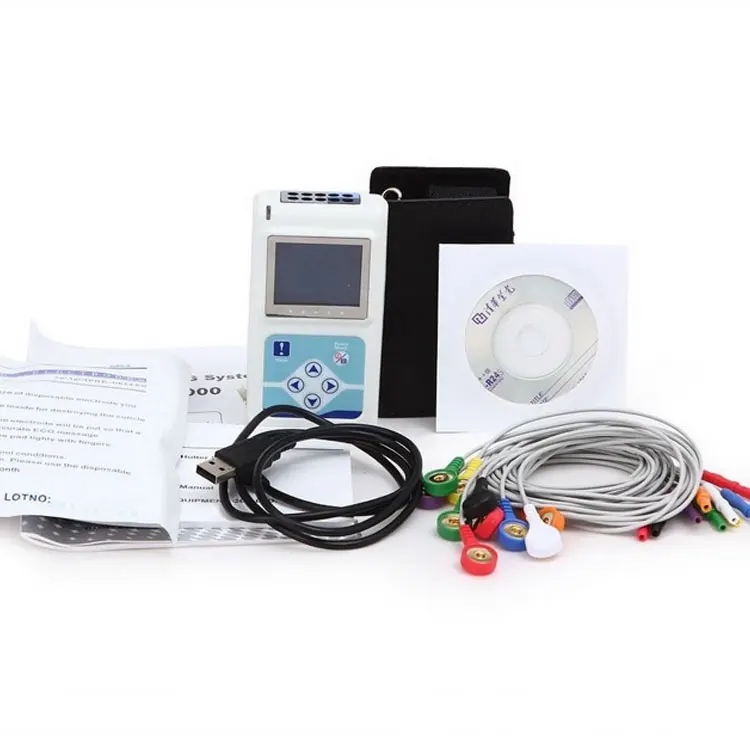 

Portable Holter Dms Recorder 3-lead 24-hour Holter System Holter ECG Machine without Batteries