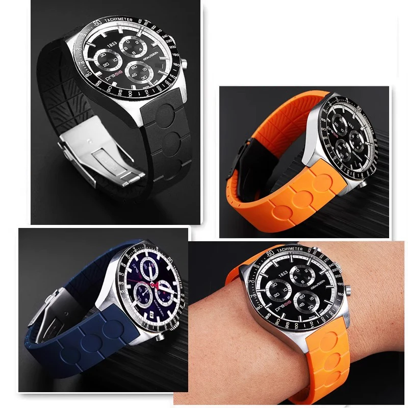 Водонепроницаемый силиконовый ремешок для часов Tissot T044 Rhythm PRS516 20 мм