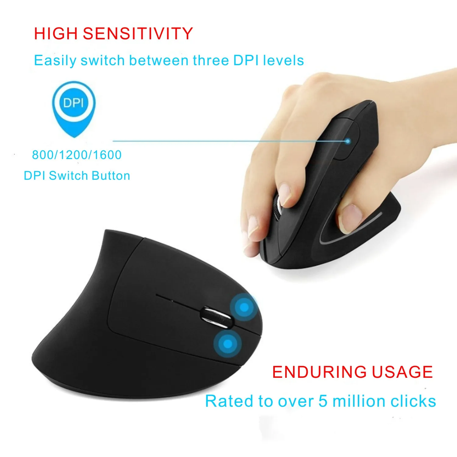 wireless gaming mouse vertical ergonomic kit gamer mouse usb wired cable 6 key rechargeable mause for pc laptop xbox ps4 cf mice free global shipping