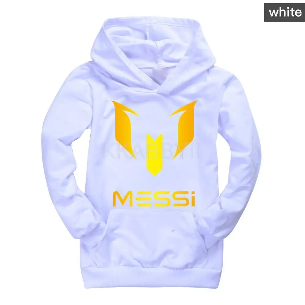 Футболка с капюшоном Месси для мальчиков детская одежда осенняя Детские топы