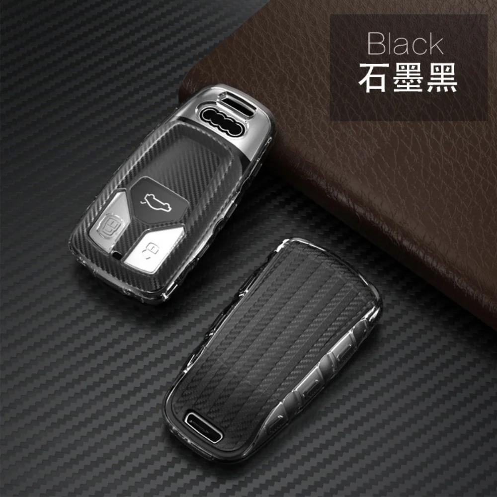 

TPU Car Remote Key Fob Cover Case Holder Protector for Audi A4 B9 A5 A6 8S 8W Q5 Q7 4M S4 S5 S7 TT TTS TFSI Keychain Accessories