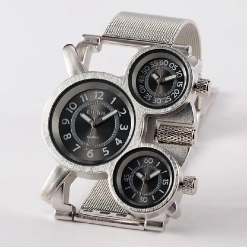 

New steel band watch men and women irregular leisure Watch bracelet