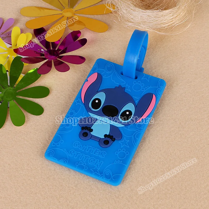 Disney Stitch Airtags Kawaii мультфильм ПВХ мягкие резиновые багажные бирки капельный клей Lilo