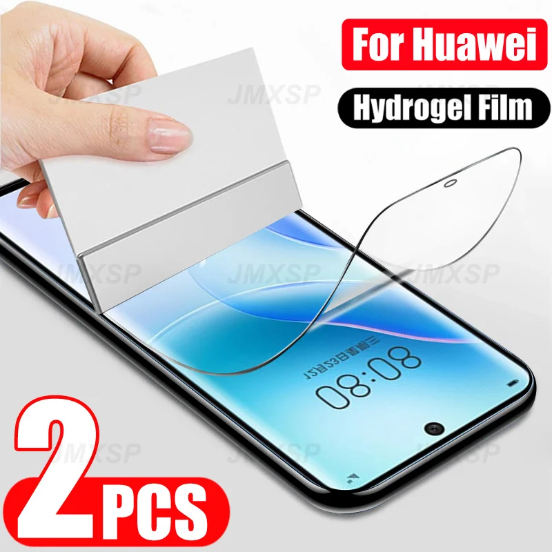2Pcs Full Hydrogel Film For Huawei Nova 9 8 7 Pro 8i 7i Screen Protector on For Huawei Nova 8 7 6 SE Mate 40 30 20 Pro Lite Film
