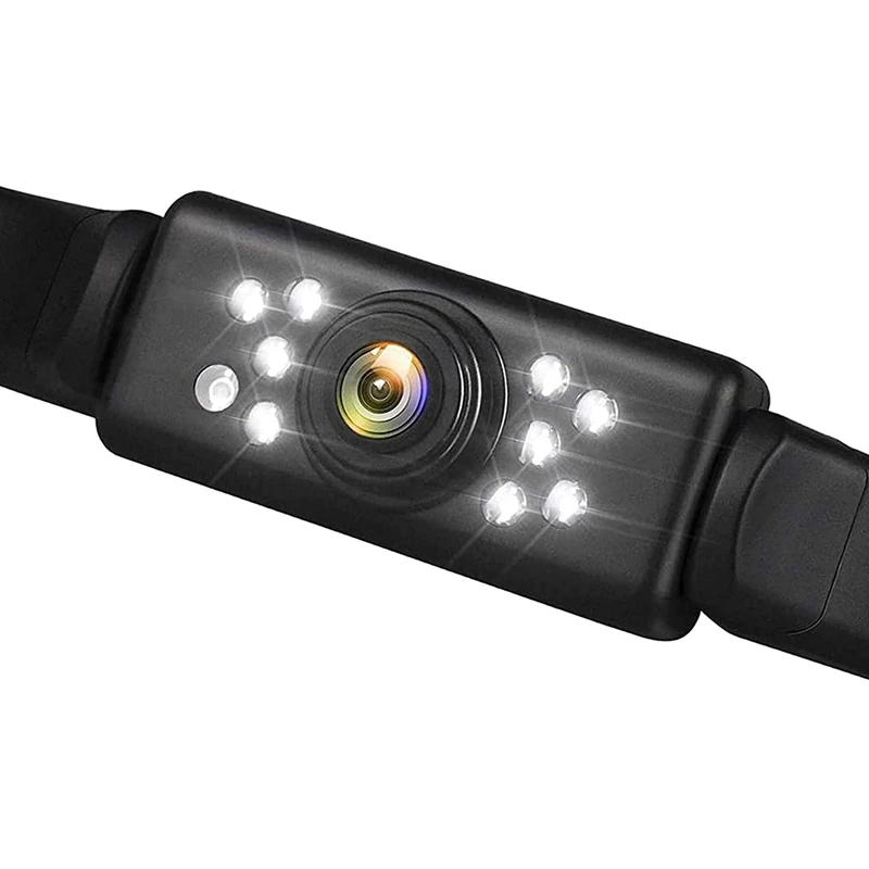 

Автомобильная камера заднего вида, 9 светодиодов, номерной знак, водонепроницаемая камера заднего вида, угол обзора 120 °, для грузовиков/внед...