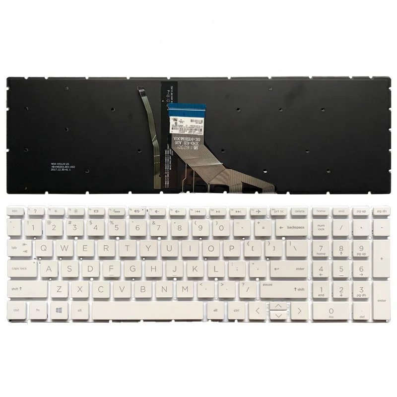 Новая клавиатура US для HP Pavilion 15-DA 15-DB 15-DF 15-DK 15-DX 15-CX 15-CS 15-DW 15-EC 15-CR TPN-C135 250 G7 255 |