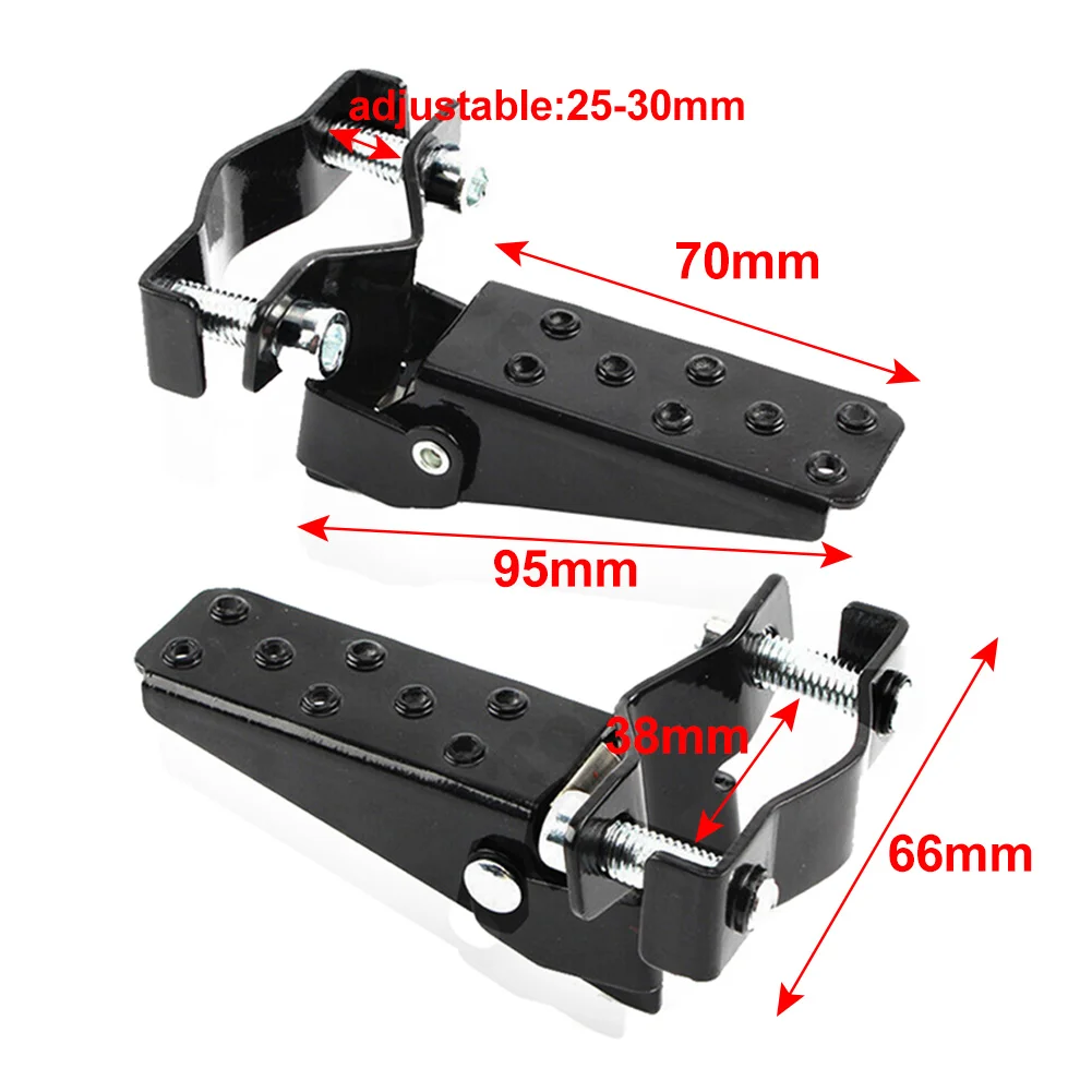 2 шт. черная подножка для пассажира мотоцикла задняя педаль подставка ног