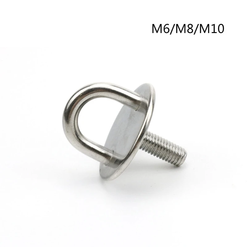 

304 Stainless Steel Pad Eye Plate with Enclosed Hook Ceiling Hook Ring Hooks