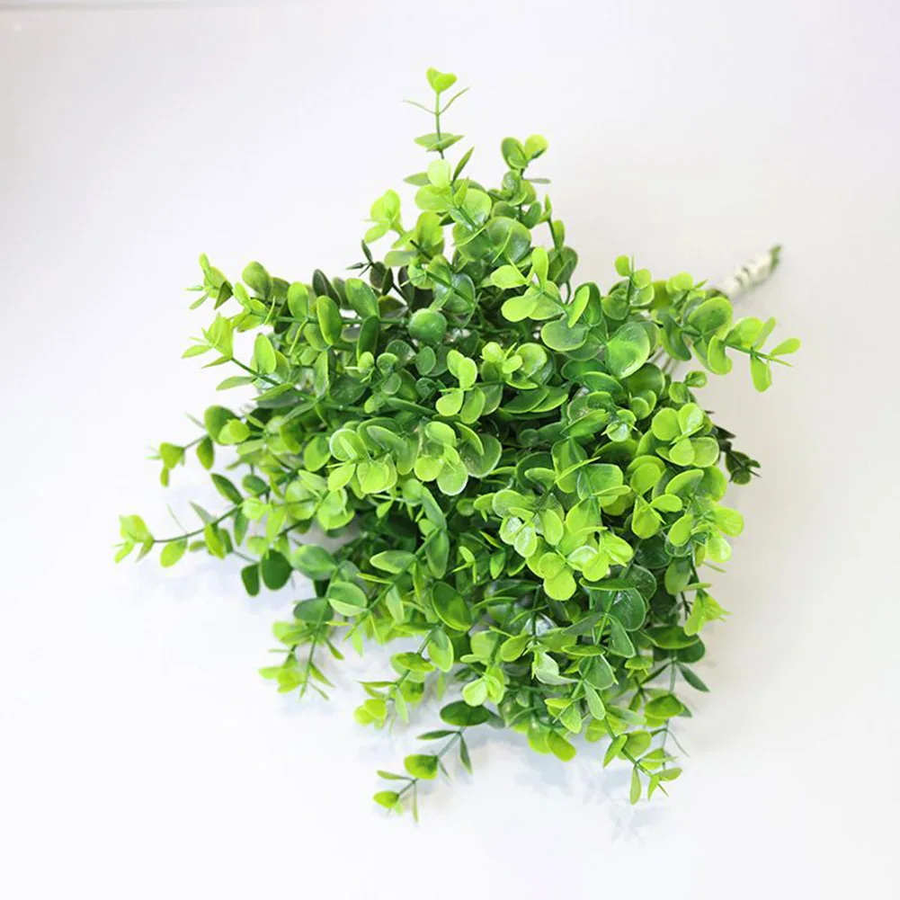 

Leaf Bouquet Artificial Plants Decor Plastic Flower Plant Green Grass Leaves DIY Flower Arrangement Wedding Home Office Decor