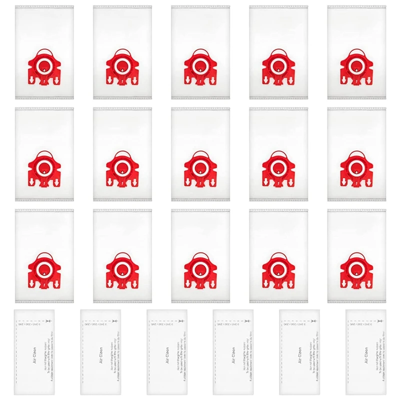 

15Pcs Vacuum Bags For Miele FJM Air Clean 3D Efficiency Dust Bags C1 C2 Canister Vacuum Cleaner, With 6 Air Filters