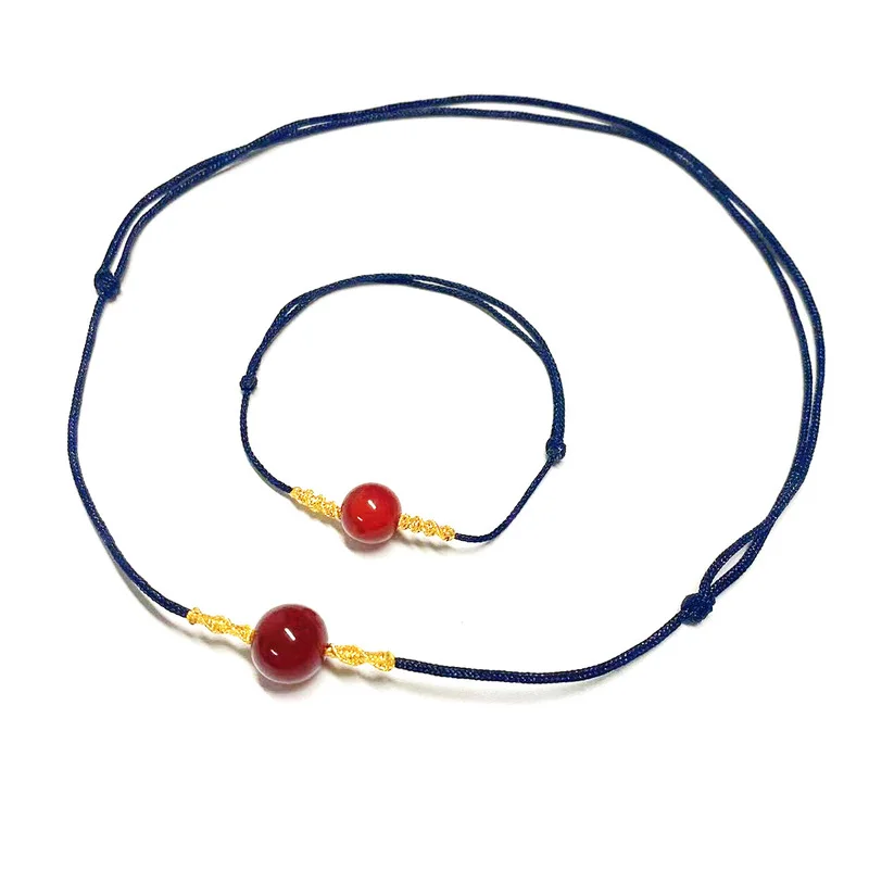 

20PCS Red Agates Natural Stone Miss Beads Lucky Bracelets Lover Friendship Rope Bracelet Jewelry Hot
