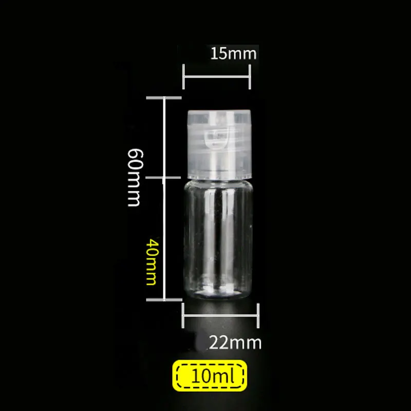 

Прозрачный пластиковый многоразовый флакон для косметики 10 мл