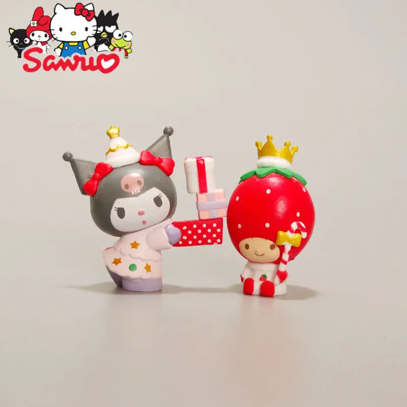 

Sanrio Melody Kuromi Hello Kitty Cinnamoroll Pochacco Doll Model Ornament Kawaii Peripherals Toy Gift Car Deco Girl Toy 3.5-5cm