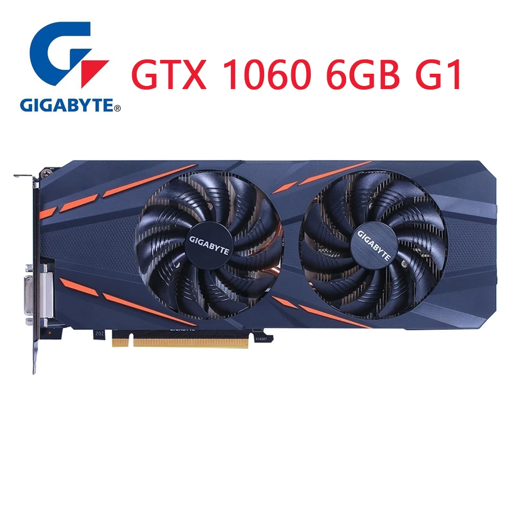 Игровые графические карты GIGABYTE GTX1060 6 ГБ G1 видеокарта GPU Map для nVIDIA Geforce GTX 1060 Gaming