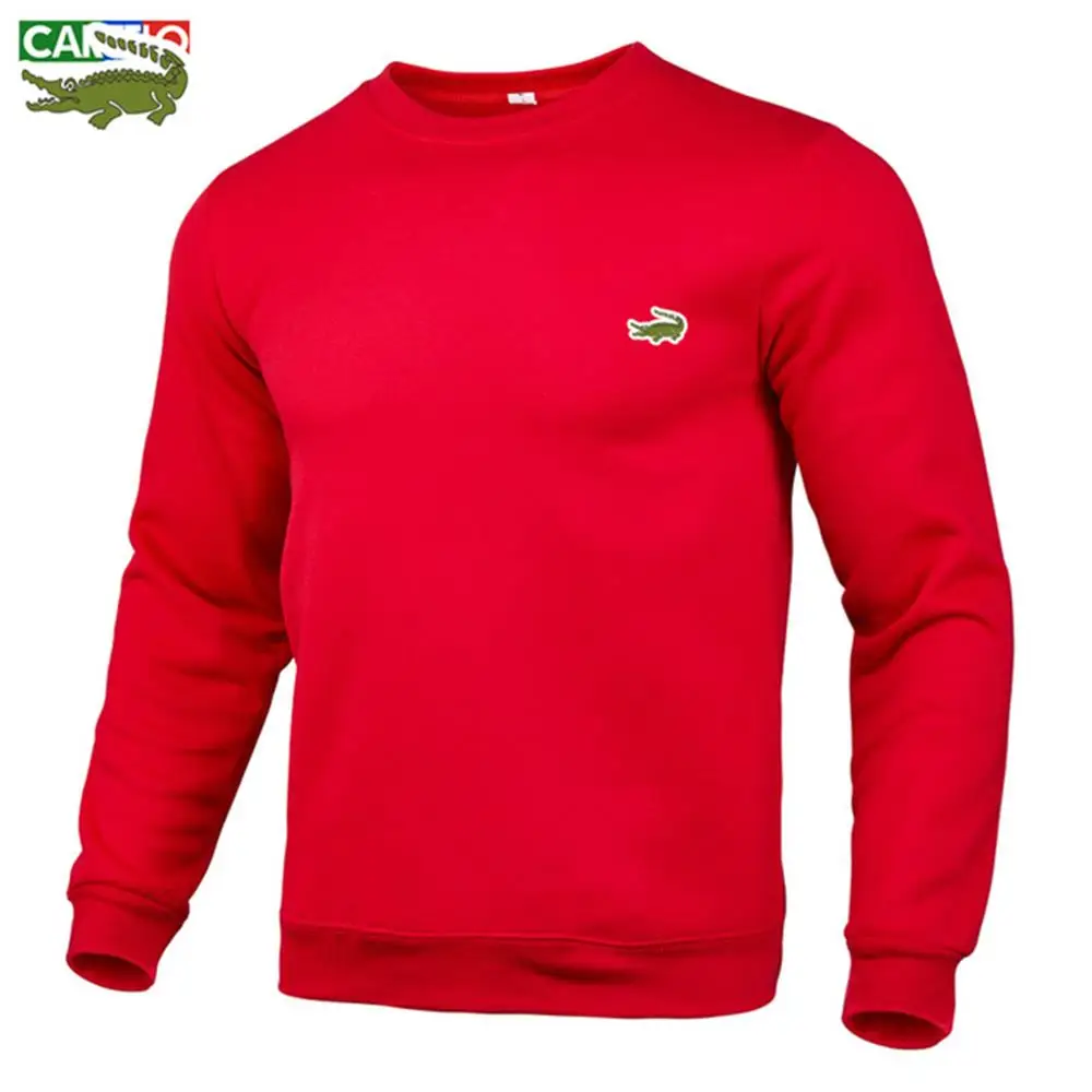 Men's casual embroidery clip o neck autumn and winter coat top sportswear men's coat y2k