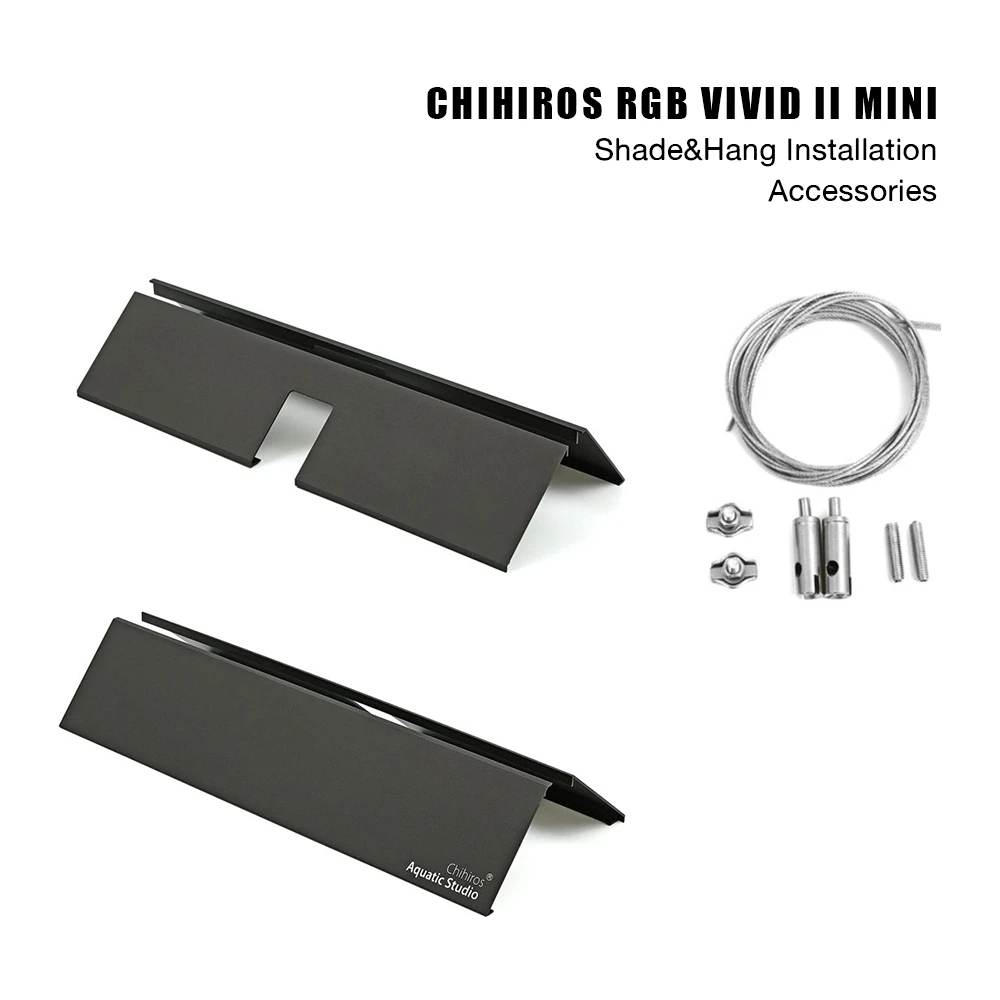 

Chihiros RGB VIVID II MINI Accessories Aquarium Hang On Kits And 2PCS Shades LED Light Smart Bluetooth App Control Plant LED