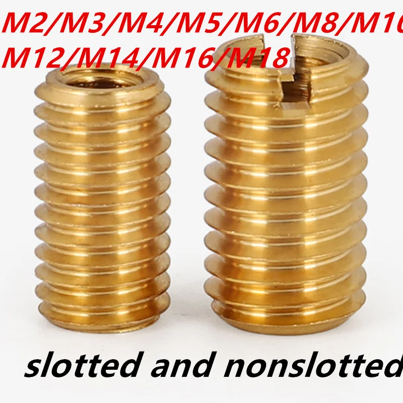 

M2/M3/M4/M5/M6/M8-M18 brass copper inside outside thread Adapter screw wire thread insert sleeve Conversion Nut Coupler Convey
