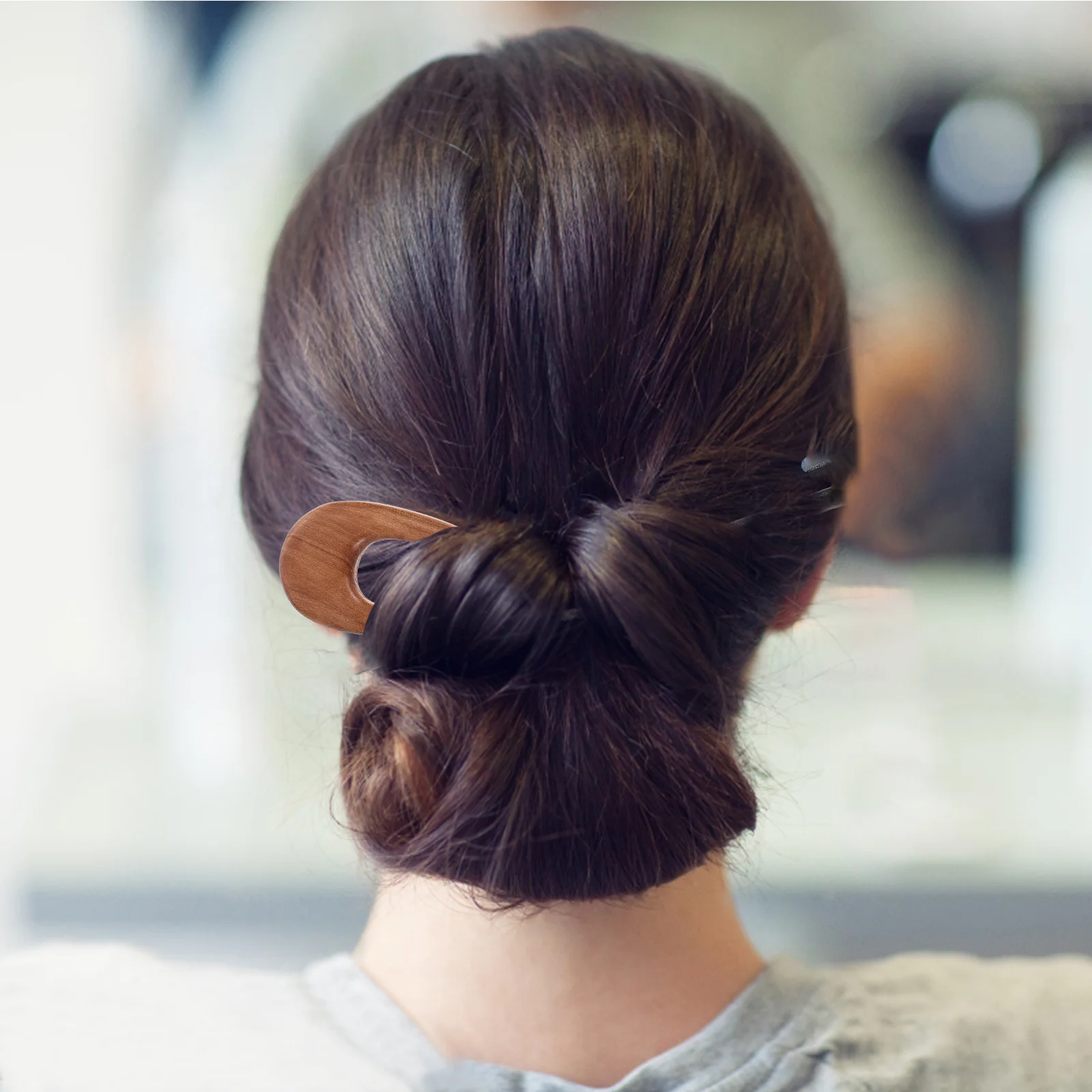 3 шт. заколка для волос из красного сандалового дерева персикового цвета зеленая