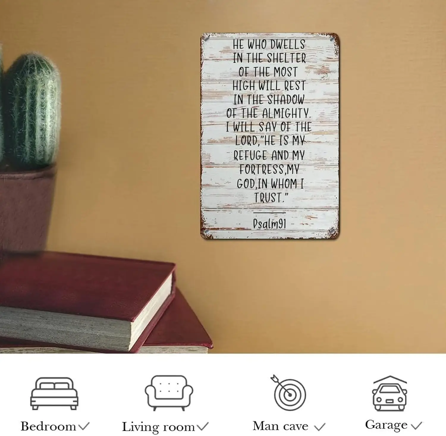 LUIJORGY тексты из Библии деревенские металлические вывески Настенный декор Библия