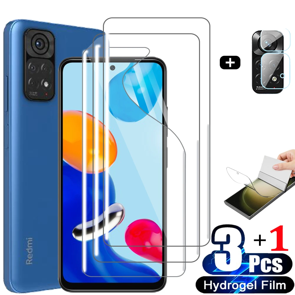 Note11 Pro Hydrogel Film For Xiaomi Redmi Note 11 Pro 5G Screen Protector Redmi Note 12 10 11 Pro Plus Soft Films Note10 Pelicula hidrogel Note12 Camera Protection RedmiNote 10S 11S Front Clear HD Anti-Scratch Movie