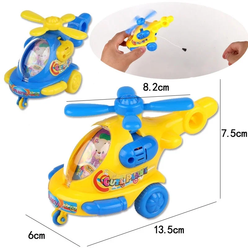 

Helicopter Children Entertainment Wind-up Toys Classic Cartoon Rope Rotating Propeller AirPlane Toy