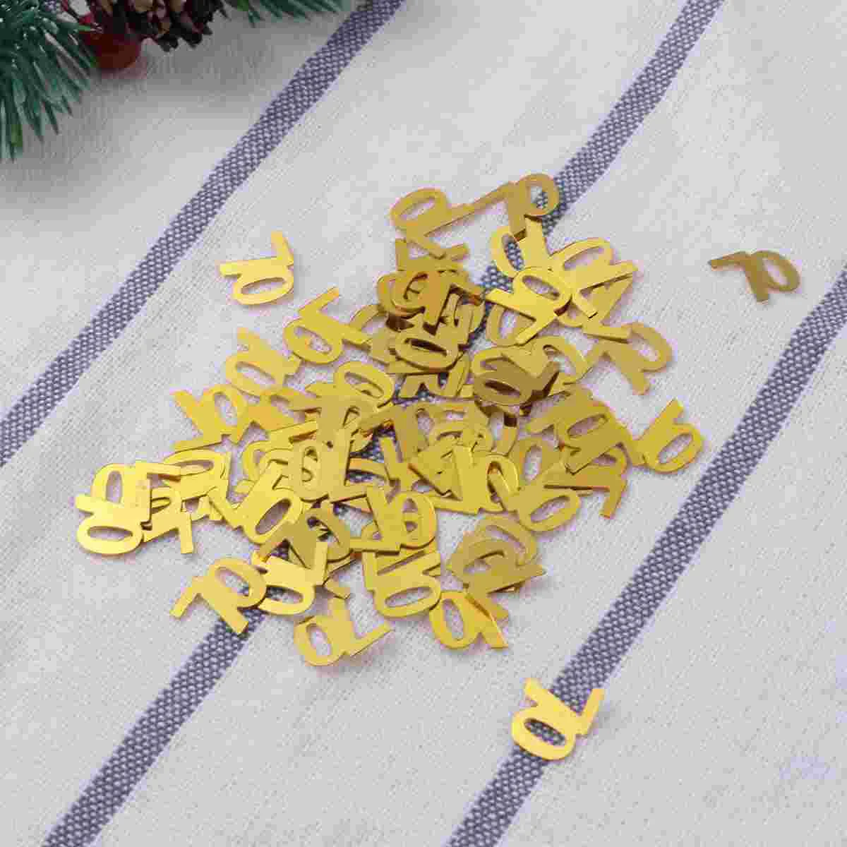 

1200pcs 70 Sequins Confetti Table Birthday Number Anniversary Party 70Th Metallic Old Years Seventy Scatter Decor Wedding Shiny